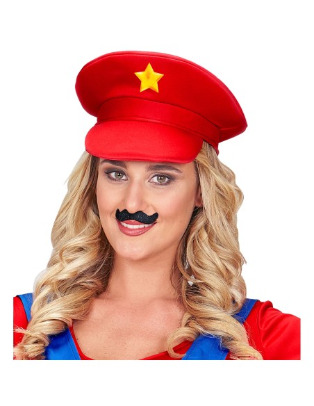 Casquette Mario rouge le héros plombier des jeux vidéos