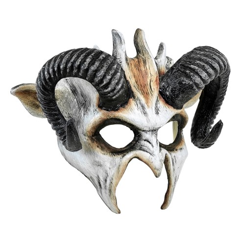 Masque démon  du mal avec cornes pour costume Halloween