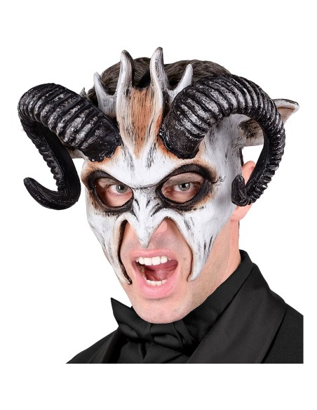 Masque démon  du mal avec cornes pour costume Halloween