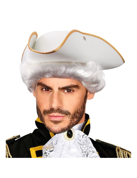 Chapeau tricorne couleur,  coiffe pour costume pirate et renaissance