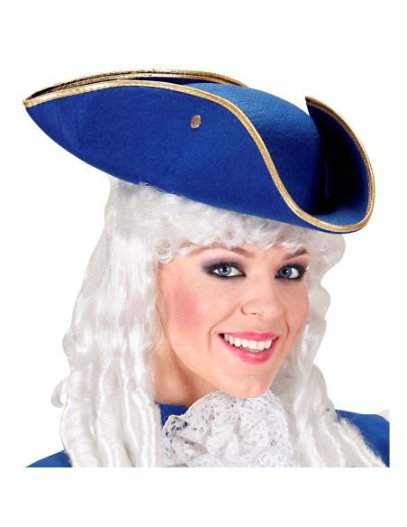 Chapeau tricorne couleur,  coiffe pour costume pirate et renaissance
