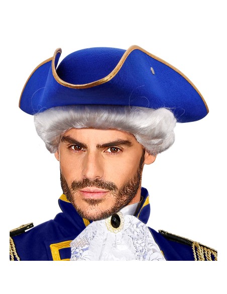 Chapeau tricorne couleur,  coiffe pour costume pirate et renaissance