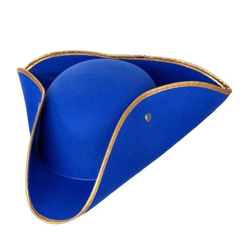 Chapeau tricorne couleur,  coiffe pour costume pirate et renaissance