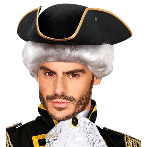 Chapeau tricorne couleur,  coiffe pour costume pirate et renaissance