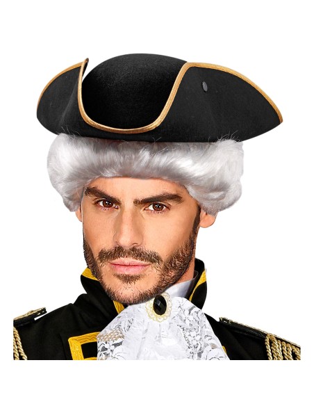 Chapeau tricorne couleur,  coiffe pour costume pirate et renaissance