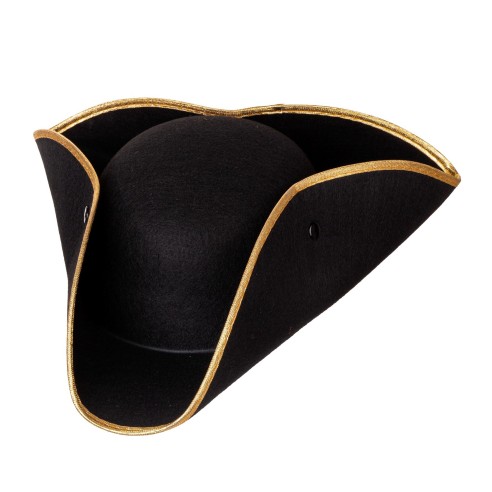 Chapeau tricorne couleur,  coiffe pour costume pirate et renaissance