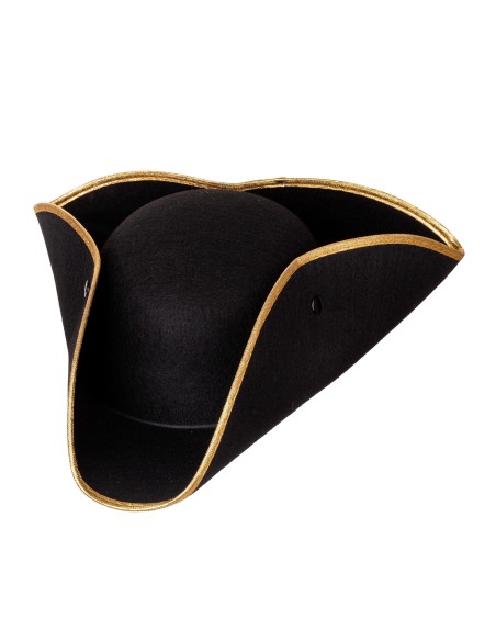 Chapeau tricorne couleur,  coiffe pour costume pirate et renaissance