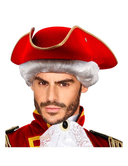 Chapeau tricorne couleur,  coiffe pour costume pirate et renaissance