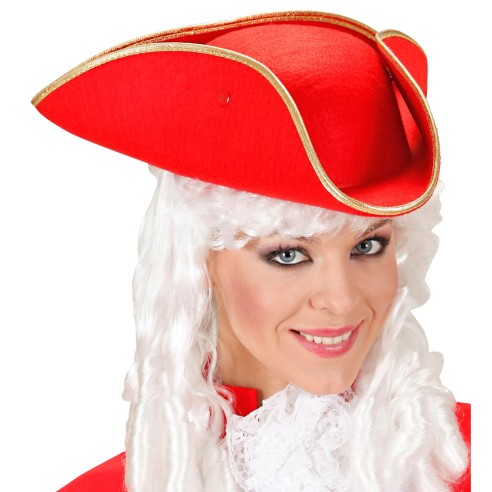 Chapeau tricorne couleur,  coiffe pour costume pirate et renaissance