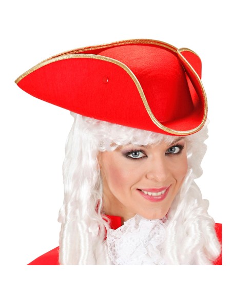 Chapeau tricorne couleur,  coiffe pour costume pirate et renaissance