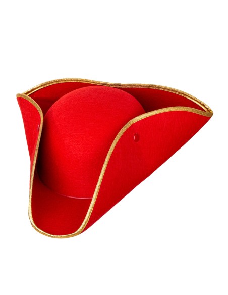 Chapeau tricorne couleur,  coiffe pour costume pirate et renaissance