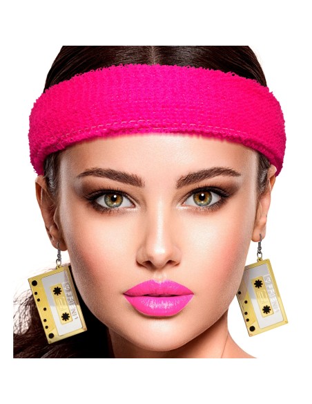 Boucles d’oreilles cassettes audio 80’s bijoux rétro de fête