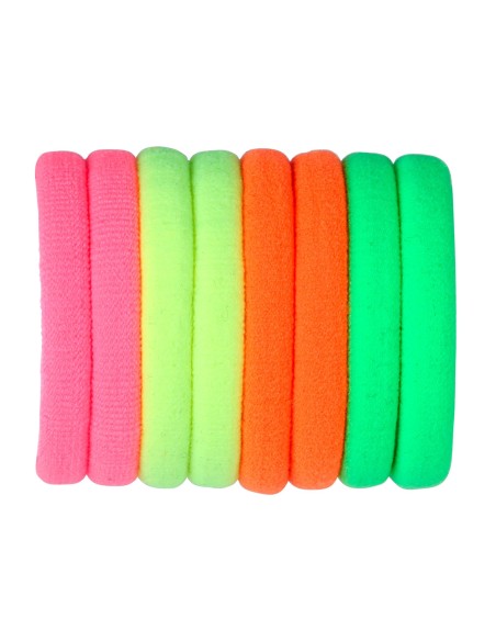 8 élastiques cheveux fluorescents accessoire de coiffure de fête