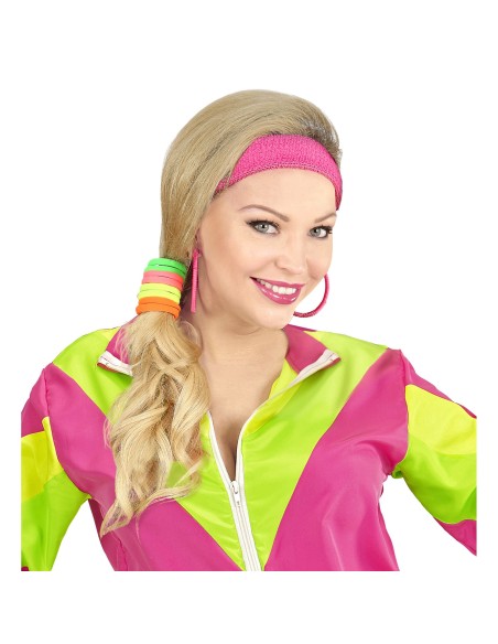 8 élastiques cheveux fluorescents accessoire de coiffure de fête