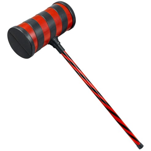 Marteau clown géant noir et rouge pour déguisement Halloween