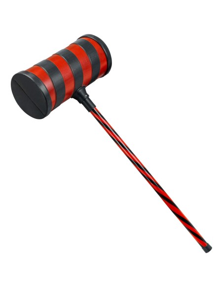 Marteau clown géant noir et rouge pour déguisement Halloween