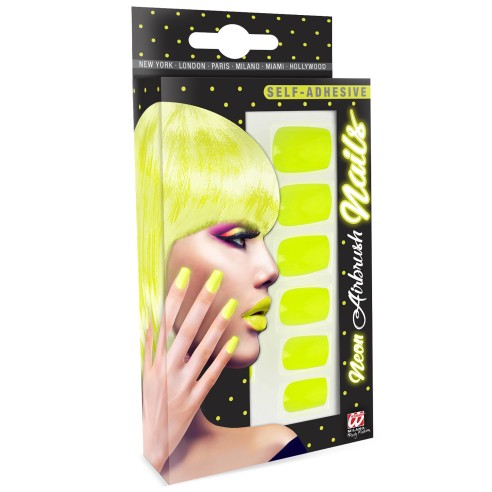 12 faux ongles fluorescent UV pour compléter un maquillage de fête