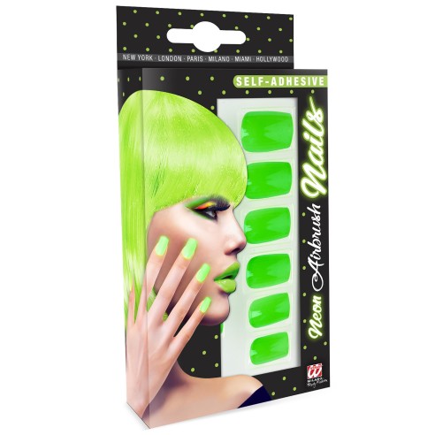 12 faux ongles fluorescent UV pour compléter un maquillage de fête