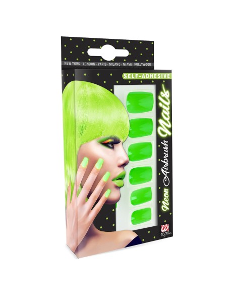 12 faux ongles fluorescent UV pour compléter un maquillage de fête