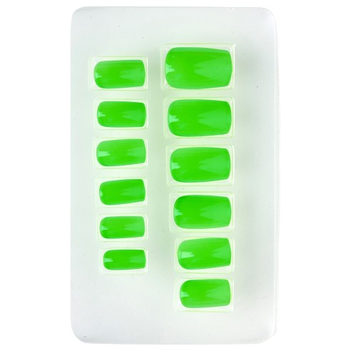 12 faux ongles fluorescent UV pour compléter un maquillage de fête