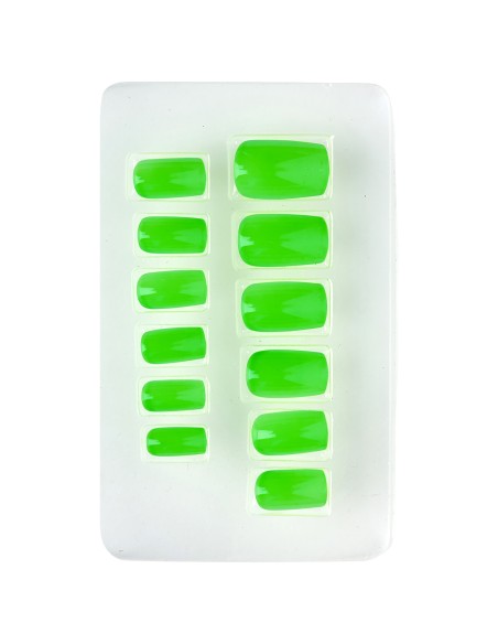 12 faux ongles fluorescent UV pour compléter un maquillage de fête