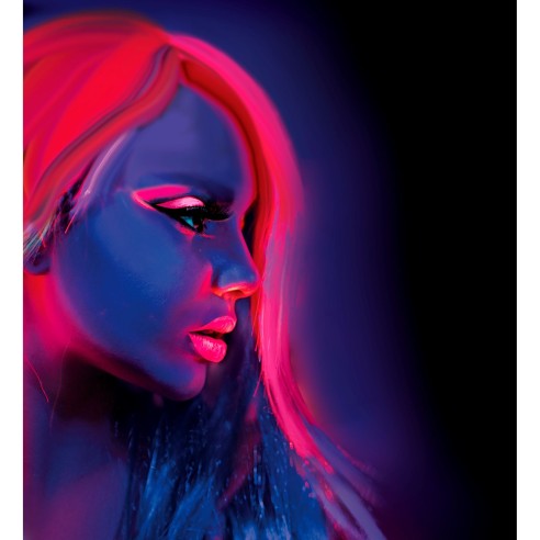 Crème maquillage fluorescent UV qui réagit à la lumière noire