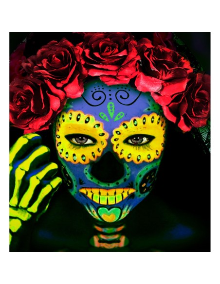 Crème maquillage fluorescent UV qui réagit à la lumière noire