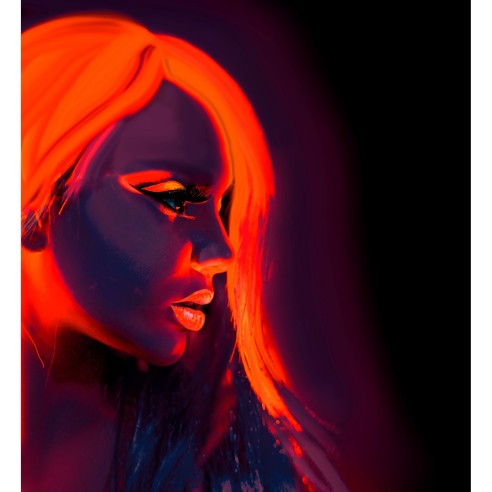 Crème maquillage fluorescent UV qui réagit à la lumière noire