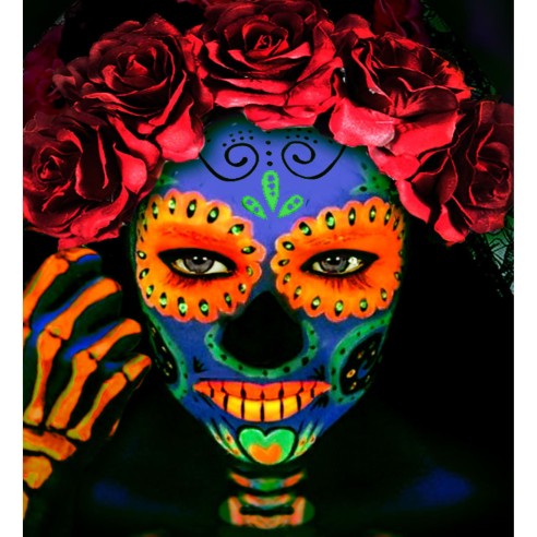 Crème maquillage fluorescent UV qui réagit à la lumière noire