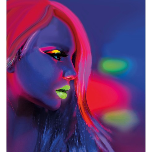Fard à lèvres fluorescent UV néon qui réagit à la lumière noire