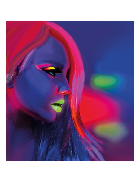 Fard à lèvres fluorescent UV néon qui réagit à la lumière noire