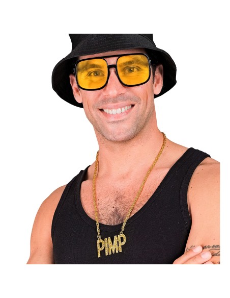 Collier Pimp en or bijoux costume rappeur années 90 bling bling