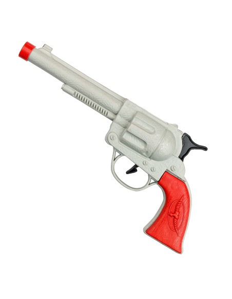 Pistolet de cow‑boy gris pour déguisement far-west et western