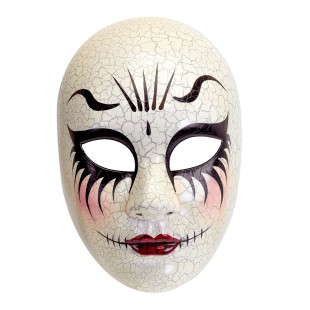 Masque femme fissurée Comedia Dell'Arte pour carnaval de Venise 2