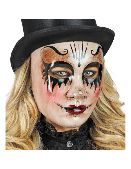 Masque de théâtre Comedia Dell'Arte femme inquiétante