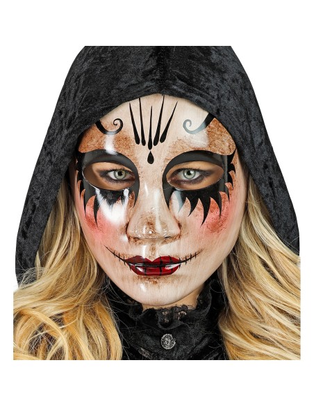 Masque de théâtre Comedia Dell'Arte femme inquiétante