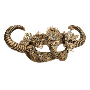 Masque luxe mouton doré pour déguisement théâtre homme et femme 2