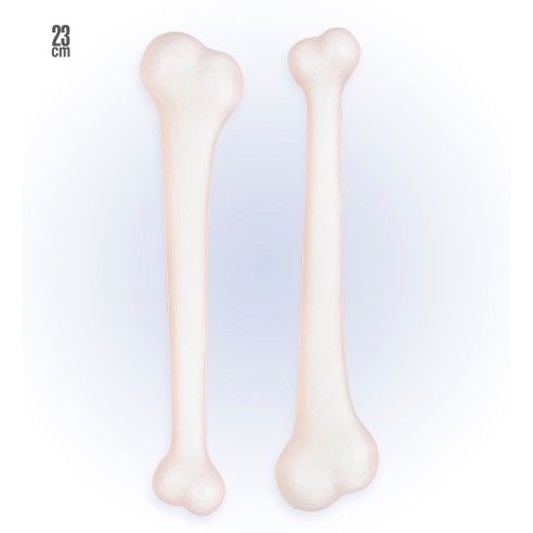 2 os blancs préhistorique 38cm pour déguisement de Cro-Magnon