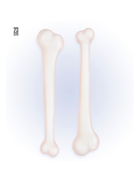2 os blancs préhistorique 38cm pour déguisement de Cro-Magnon