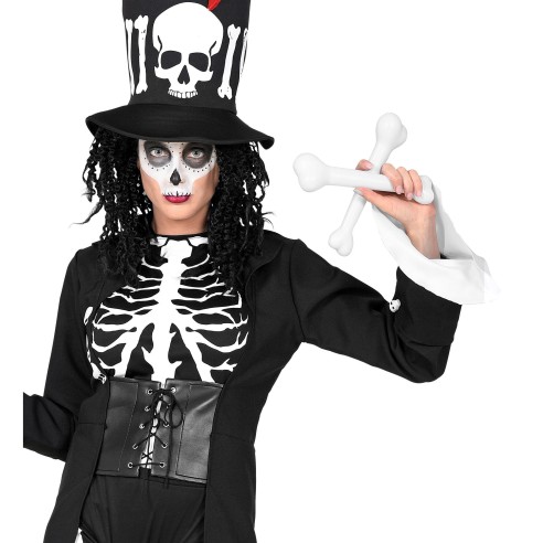 2 os blancs préhistorique 38cm pour déguisement de Cro-Magnon