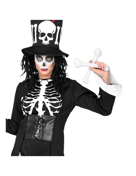 2 os blancs préhistorique 38cm pour déguisement de Cro-Magnon