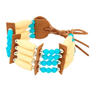 Bracelet indien à perles bijoux pour déguisement far-west 2