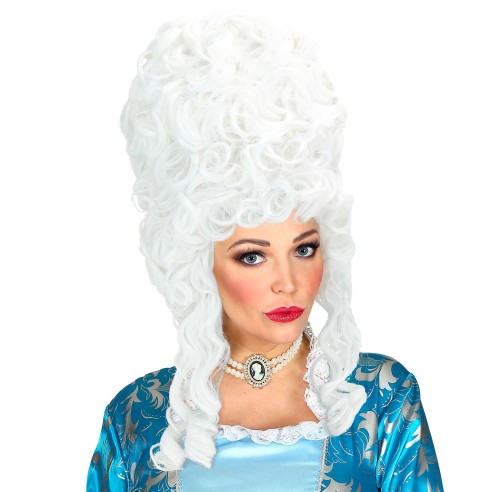 Perruque blanche aristocrate Marie-Antoinette pour costume d'époque