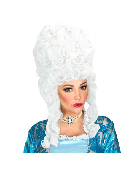 Perruque blanche aristocrate Marie-Antoinette pour costume d'époque
