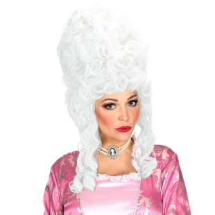 Perruque blanche aristocrate Marie-Antoinette pour costume d'époque 2