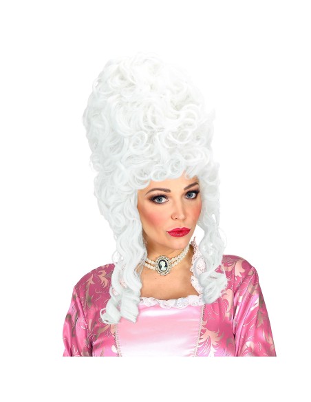 Perruque blanche aristocrate Marie-Antoinette pour costume d'époque