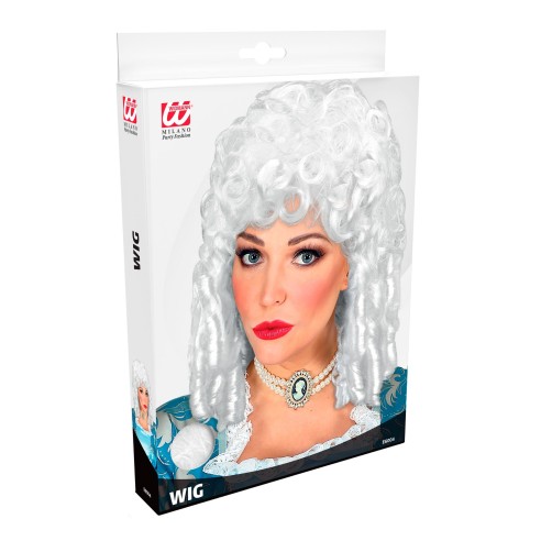 Perruque marquise blanche pour déguisement thème renaissance