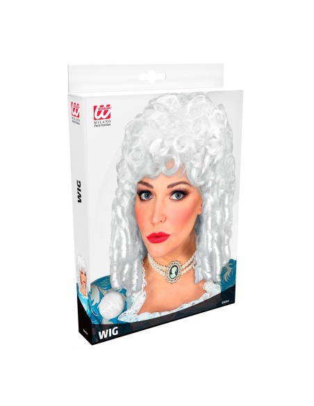 Perruque marquise blanche pour déguisement thème renaissance