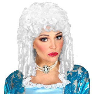 Perruque marquise blanche pour déguisement thème renaissance