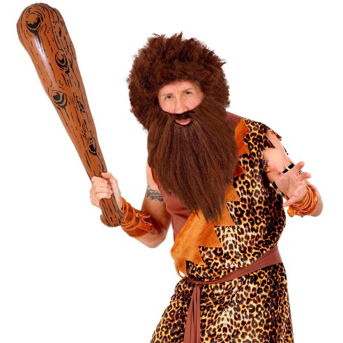 Perruque rousse avec barbe pour déguisement de Cro-Magnon